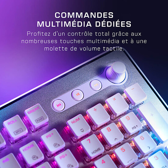 Clavier PC Roccat Vulcan II Max Linear - Roccat Titan II Optical Red - Blanc - Autre vue
