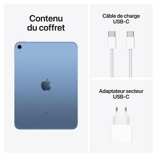 Tablette reconditionnée Apple iPad  Wi-Fi + Cellular 10.9 - 64 Go - Bleu (10 ème génération) · Reconditionné - Autre vue