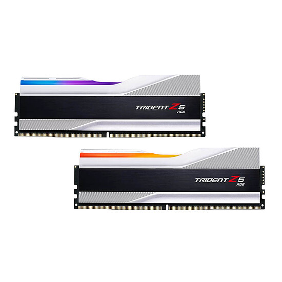 Mémoire G.Skill Trident Z5 RGB Silver - 2 x 16 Go (32 Go) - DDR5 7600 MHz - CL36
