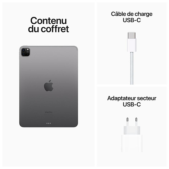 Tablette reconditionnée Apple iPad Pro 2022 11 pouces Wi-Fi - 128 Go - Gris sidéral · Reconditionné - Autre vue