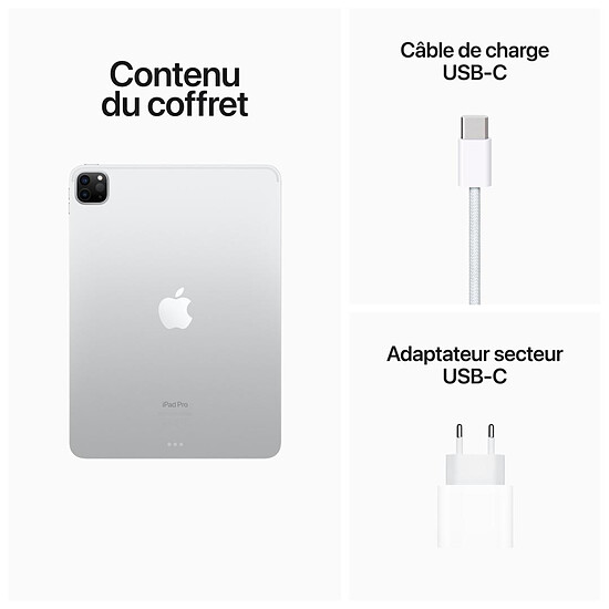Tablette reconditionnée Apple iPad Pro 2022 11 pouces Wi-Fi - 128 Go - Argent · Reconditionné - Autre vue