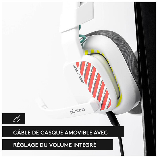 Casque micro Astro A10 PlayStation (2ème Gen) - Blanc - Autre vue