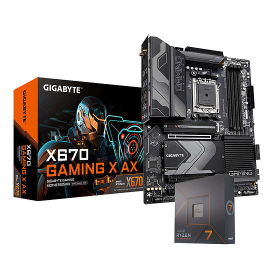 Kit upgrade PC AMD Ryzen 7 7700X - Gigabyte X670 GAMING X AX