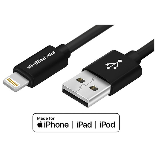 Câble USB Akashi Câble USB-A vers Lightning MFI - 2m