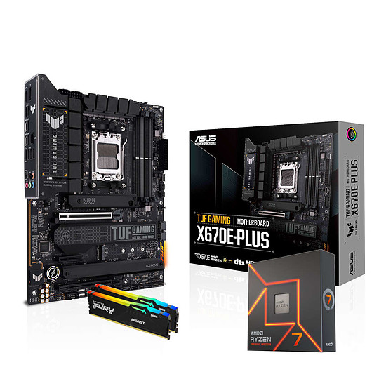 Kit upgrade PC AMD Ryzen 7 7700X - Asus X670E - RAM 32 Go DDR5 5200 MHz