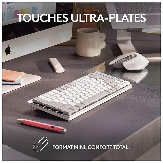 Clavier PC Logitech MX Mechanical Mini for Mac - Gris Pâle - Autre vue