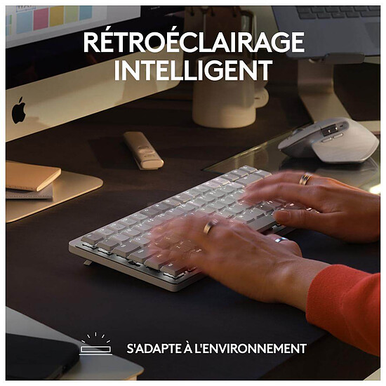 Clavier PC Logitech MX Mechanical Mini for Mac - Gris Pâle - Autre vue