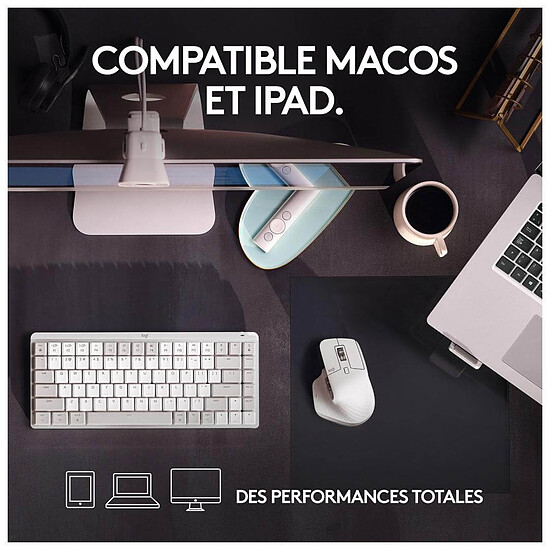 Souris PC Logitech MX Master 3S for Mac - Gris Pâle - Autre vue