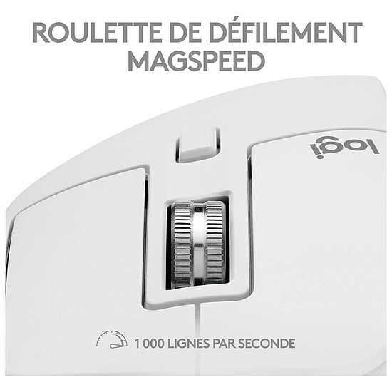 Souris PC Logitech MX Master 3S for Mac - Gris Pâle - Autre vue