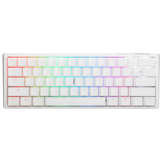 Clavier PC Ducky Channel One 3 Mini - White - Cherry MX RED 