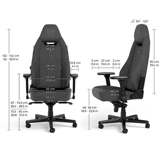 Fauteuil gamer Noblechairs LEGEND TX - Autre vue
