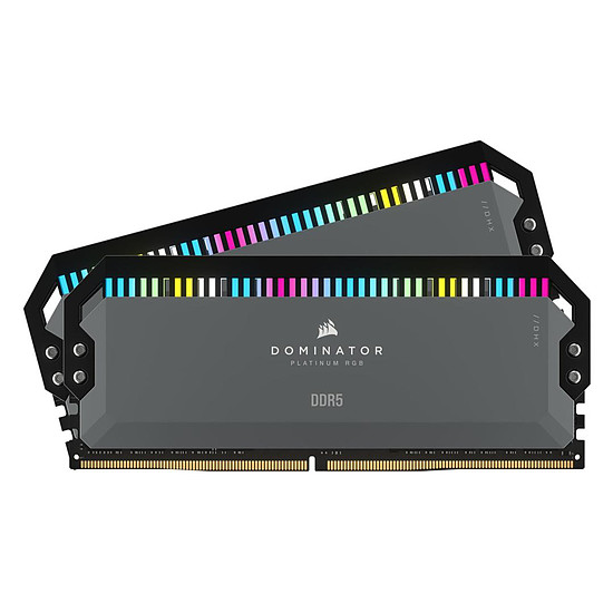 Mémoire Corsair Dominator Platinum RGB Black - 2 x 32 Go (64 Go) - DDR5 6000 MHz - CL40 - Ryzen Edition