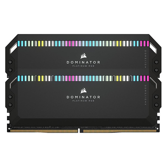 Mémoire Corsair Dominator Platinum RGB Black - 2 x 32 Go (64 Go) - DDR5 6000 MHz - CL40