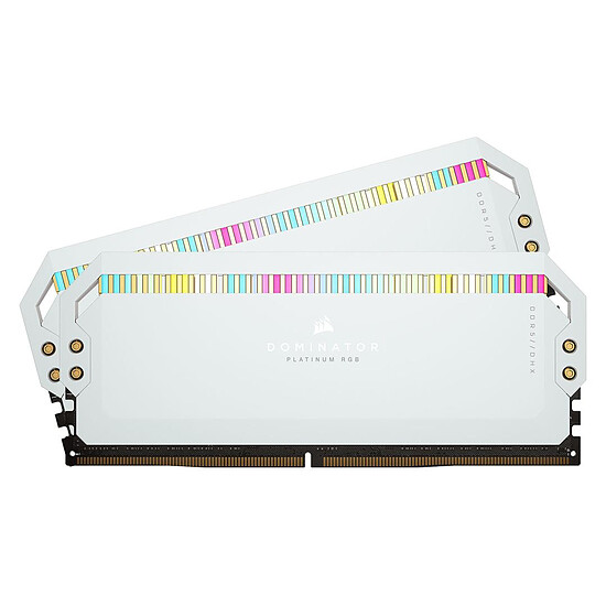 Mémoire Corsair Dominator Platinum RGB White - 2 x 16 Go (32 Go) - DDR5 6200 MHz - CL36
