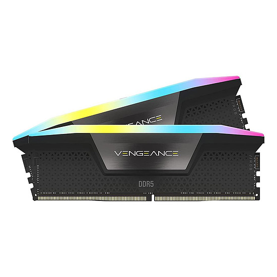 Mémoire Corsair Vengeance RGB Black - 2 x 16 Go (32 Go) - DDR5 7000 MHz - CL34