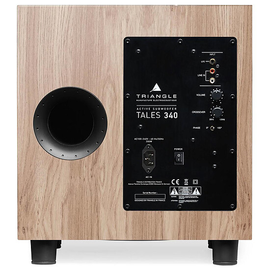 Subwoofer / Caisson de basses Triangle Tales 340 Chêne clair - Autre vue