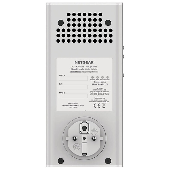 Répéteur Wi-Fi Netgear Répéteur WiFi AC1900 - EX6470 (avec prise) - Autre vue
