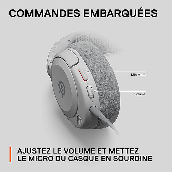 Casque micro SteelSeries Arctis Nova 1 - Blanc - Autre vue
