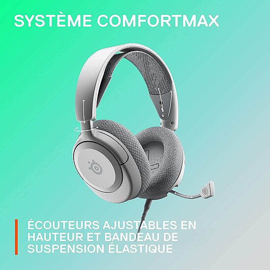 Casque micro SteelSeries Arctis Nova 1 - Blanc - Autre vue
