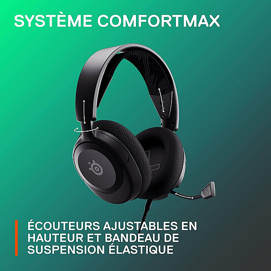 Casque micro SteelSeries Arctis Nova 1 - Noir - Autre vue