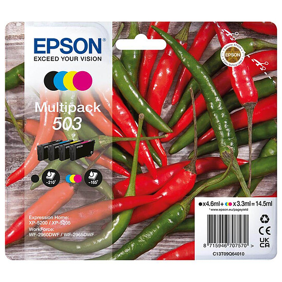 Cartouche d'encre Epson Multipack Piment 503