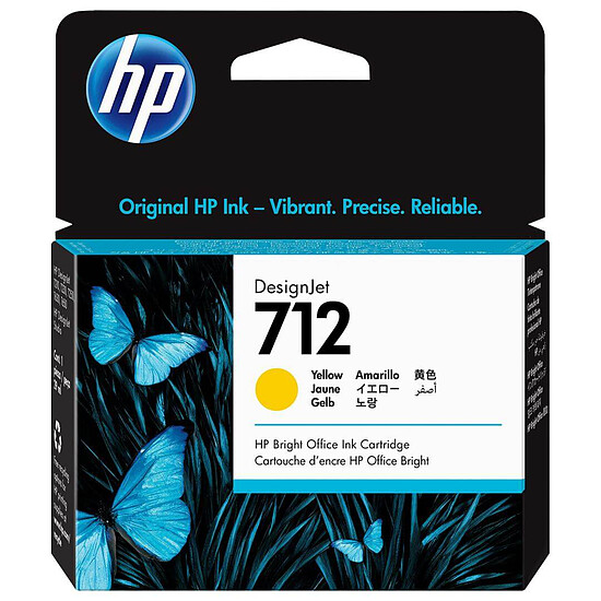 Cartouche d'encre HP DesignJet 712 (3ED69A) - Jaune - Autre vue
