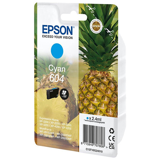 Cartouche d'encre Epson Ananas 604 Cyan - Autre vue