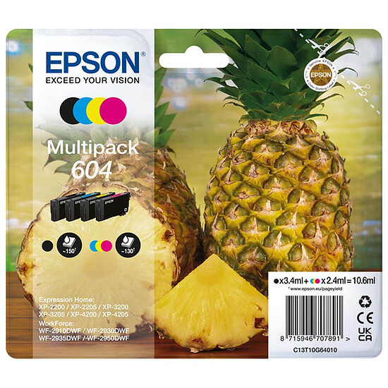 Cartouche d'encre Epson Ananas Multipack 604