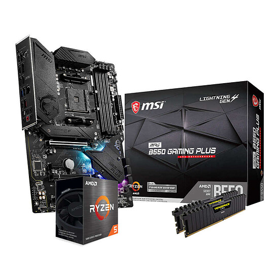 Kit upgrade PC AMD Ryzen 5 5600 - MSI B550 - RAM 16Go 3200MHz 