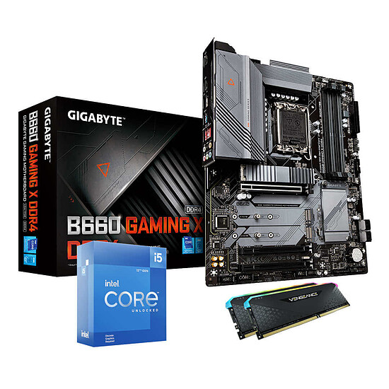 Kit upgrade PC Intel Core i5 12600KF - Gigabyte B660 - RAM 16 Go DDR4 