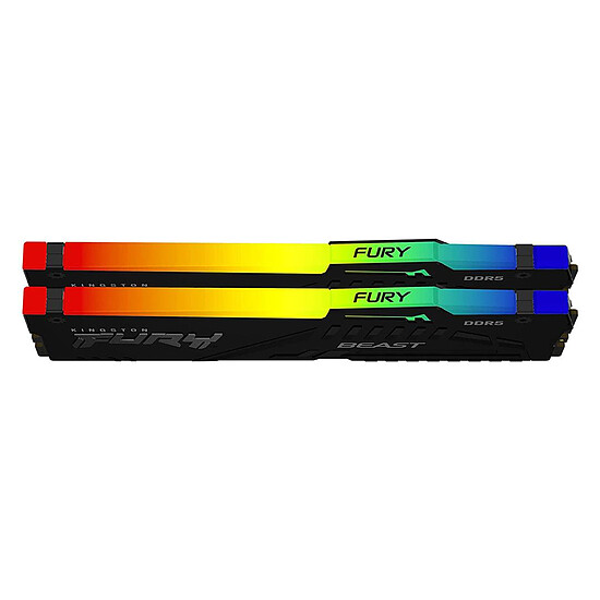 Mémoire RAM Kingston Fury Beast RGB - 2 x 32 Go (64 Go) - DDR5 5600 MHz - CL36 - Autre vue