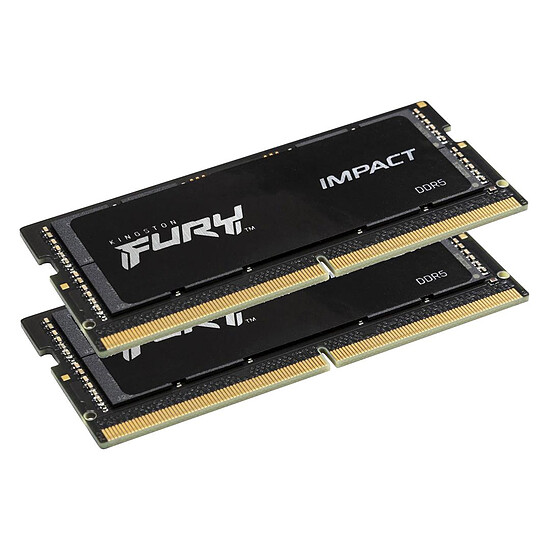 Mémoire RAM Kingston Fury Impact SO-DIMM - 2 x 16 Go (32 Go) - DDR5 5600 MHz - CL40 - Autre vue