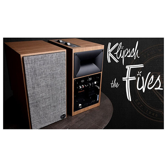 Enceinte sans fil Klipsch The Fives Noyer - Enceinte compacte  - Autre vue