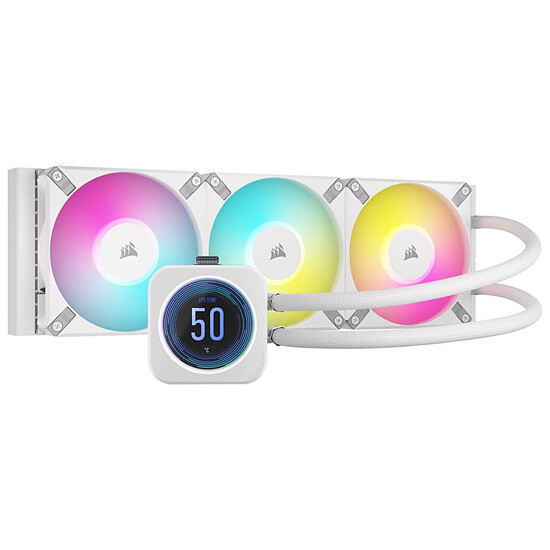 Ventirad Corsair ICUE H150i Elite LCD XT - Blanc