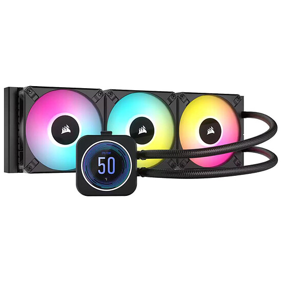 Refroidissement processeur Corsair ICUE H150i Elite LCD XT - Noir