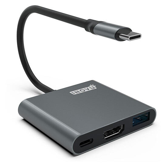 Adaptateur USB INOVU Adaptateur USB-C vers HDMI et 2x USB - Autre vue