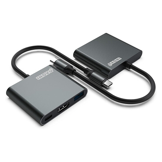 Adaptateur USB INOVU Adaptateur USB-C vers HDMI et 2x USB - Autre vue
