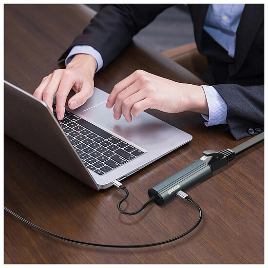 Carte réseau INOVU Adaptateur USB 3.0 vers Gigabit Ethernet avec Power Delivery 100W - Autre vue