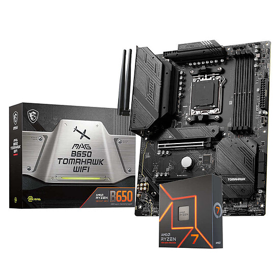 Kit upgrade PC AMD Ryzen 7 7700X - MSI MAG B650 TOMAHAWK WIFI 