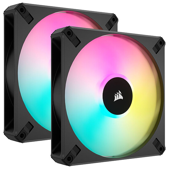 Ventilateur Boîtier Corsair AF140 RGB Elite Dual Pack- Noir