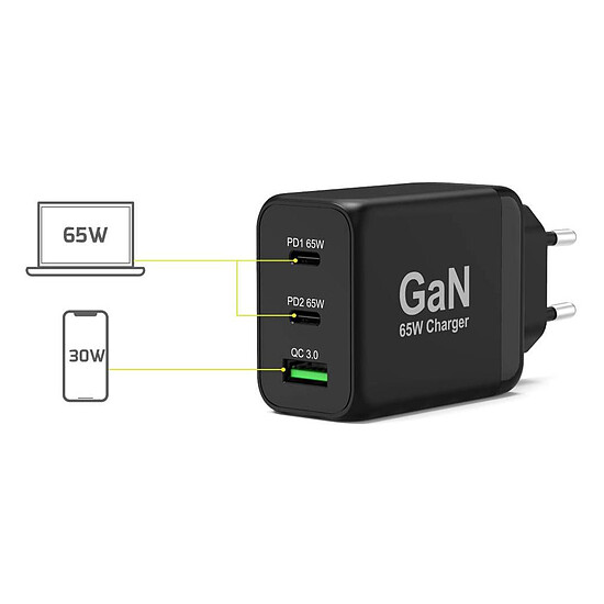 Chargeur PORT Connect Chargeur Secteur Combo 65W - Autre vue
