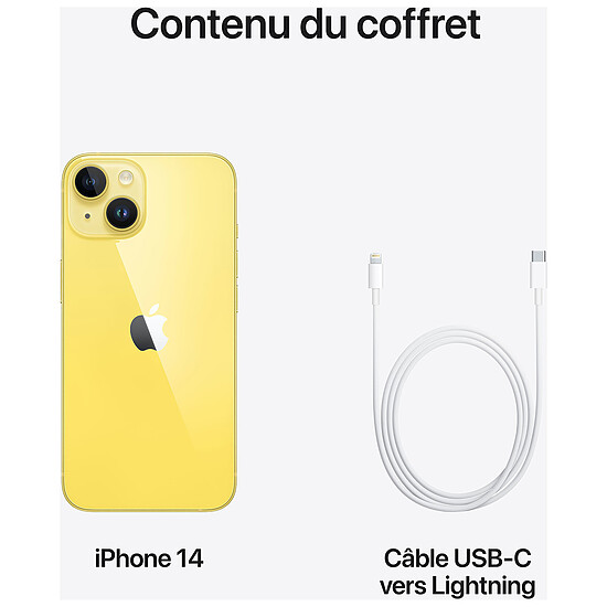 Smartphone reconditionné Apple iPhone 14 Jaune - 256 Go · Reconditionné - Autre vue