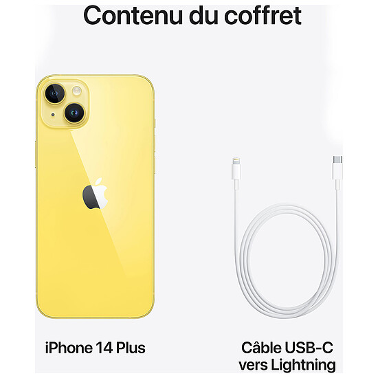 Smartphone reconditionné Apple iPhone 14 Plus Jaune - 512 Go · Reconditionné - Autre vue