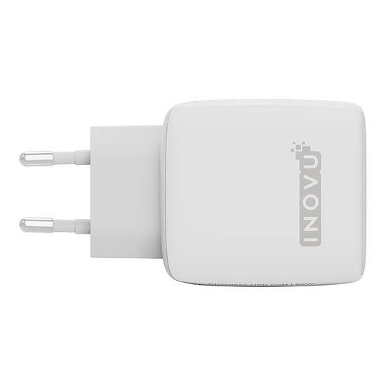 Chargeur INOVU Chargeur Secteur 65W  2 en 1 (USB-A + 1 x USB-C) Power Delivery, GAN - Autre vue