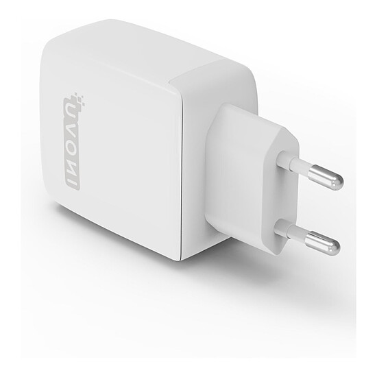 Chargeur INOVU Chargeur Secteur 65W  2 en 1 (USB-A + 1 x USB-C) Power Delivery, GAN - Autre vue