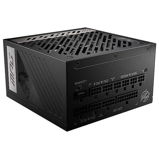 Alimentation PC MSI MPG A1000G PCIE5 - Gold - Autre vue