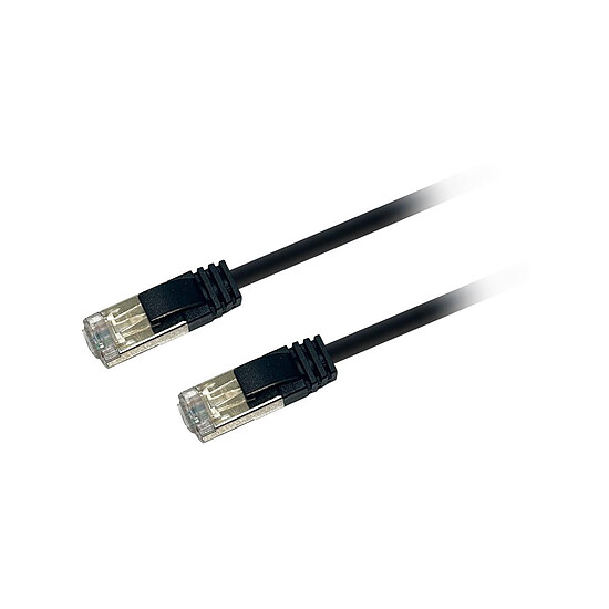 Câble RJ45 Textorm Câble RJ45 CAT 7 SSTP (noir) - 0.2 m - Autre vue