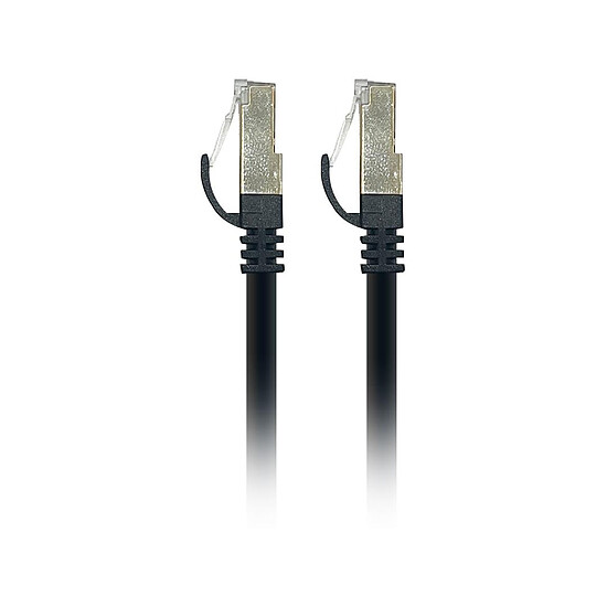 Câble RJ45 Textorm Câble RJ45 CAT 7 SSTP (noir) - 0.2 m - Autre vue