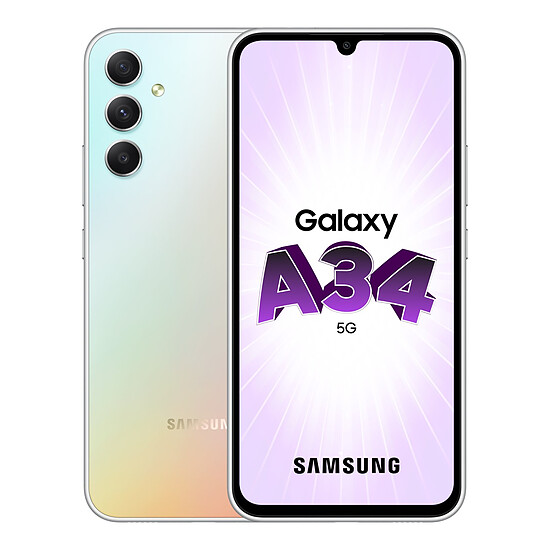 Smartphone Samsung Galaxy A34 5G (Argent) - 128 Go