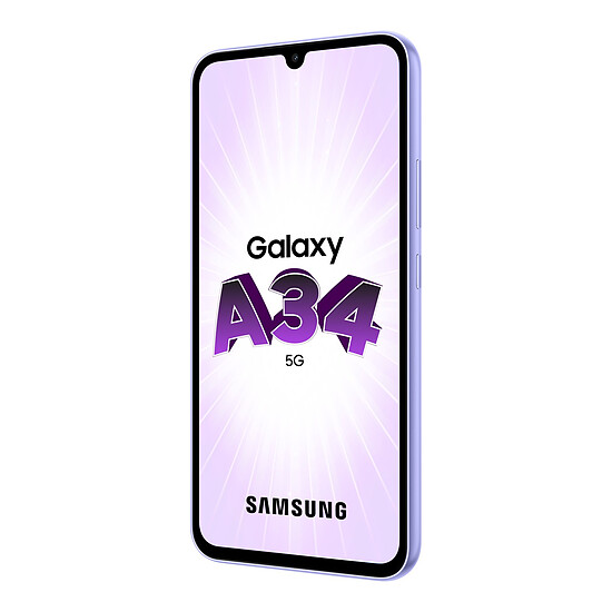 Smartphone reconditionné Samsung Galaxy A34 5G (Lavande) - 128 Go · Reconditionné - Autre vue